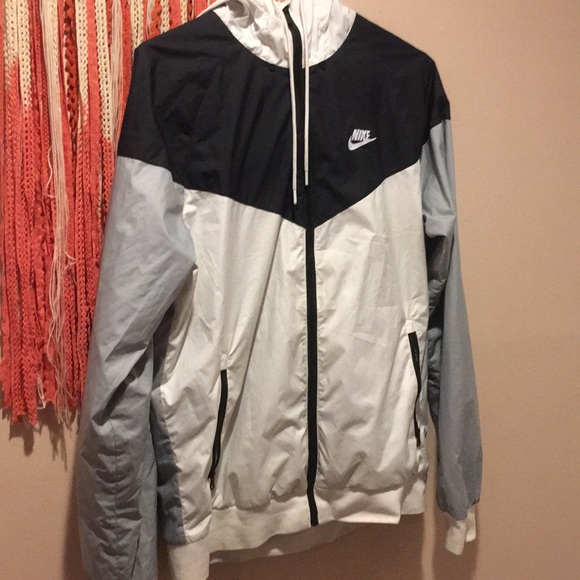 Nike Tops | Black White And Grey Nike Windbreaker Jacket | Poshmark